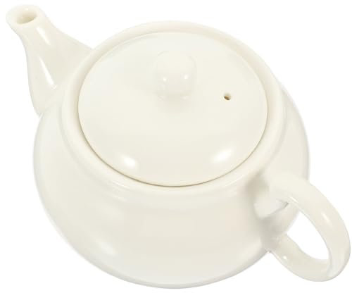 VALICLUD Théière Porcelaine Blanche Avec Passoire Résistance Chaleur Pot Céramique Lisse Pour Maison Bureau Et Salon De Thé