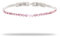 FREDDY Bracciale Donna Tennis Rosa Acciaio Inossidabile - Doppia Chiusura - Idea Regalo Alta Qualità - Modello FJ-20095