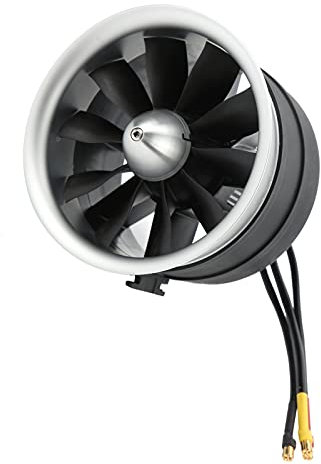 RC 120mm SEDF Electric Ducted Fan, Carbon Fiber Blades Motor for 120mm RC Plane, Lightweight and Durable BlackSilver /4.7in