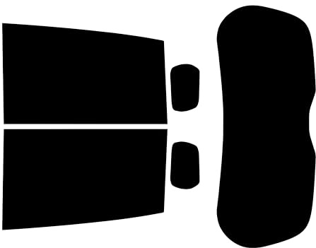TINTCOM Passgenaue Tönungsfolie für Jeep Compass 5 Türen 2017-... - (05% Tiefschwarz) - Hintere Seitenscheiben & Heckscheibe - UV-Schutz, Blendschutz, Premium-Qualität