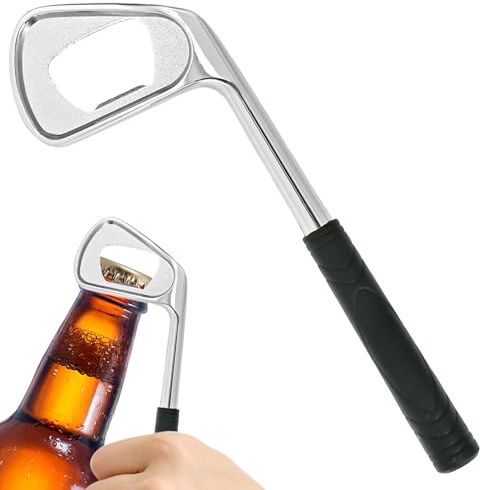 ARWIG Premium Golf Club Bottle Opener | Beer Bottle Opener & Funny Golf Gifts for Men | Unique Golf Accessories for Parties Bar Kitchen (Silver Iron)