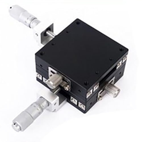 Metaximious 60 mm x 60 mm, 13 mm, XY-Achsen-Lasttisch, Ersatz, linearer Lasttisch, Kugellager, manuelle Plattformeinstellung, Schlitten, Stahlrollentyp Komponente(60-C)