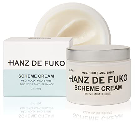 Hanz de Fuko Scheme Cream – Premium Men’s Hair Styling Cream – Medium Hold, Medium Shine – Certified Organic Ingredients - 56g