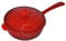 CASTMASTER COOKWARE Enamelled Cast Iron Skillet Frying Pan & Lid Enamel Saucepan Cooking Pot Red - 45.5cm x 25cm x 13cm