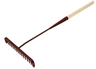 Faithfull Tarmac Rake Wood Handled 16T Round