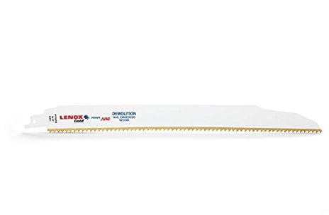 Lenox Tools 21091106GR 304 mm 6 TPI Gold Power Arc Reciprocating Saw Blade for Demolition and Nail-Embedded Wood Cutting (Pack of 5)