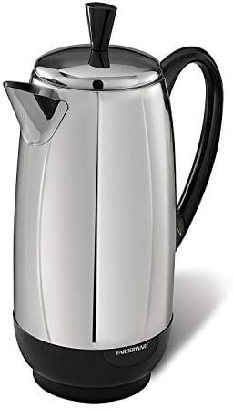 Farberware FCP412 1000 Watt 12-Cup Percolator, Stainless Steel
