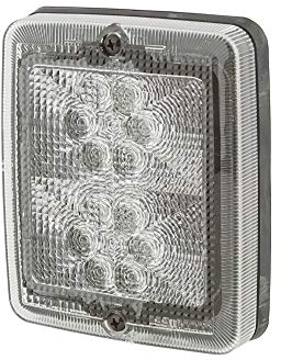 HELLA Blinkleuchte - LED - 12V - Einbau/geschraubt - ADR/GGVS - Lichtscheibenfarbe: glasklar - Kabel: 100mm - Stecker: Flachstecker - hinten - Menge: 1 - 2BA 013 236-191