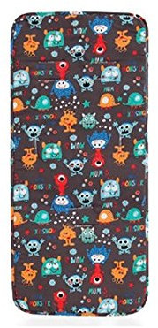 Pirulos 70630630 - Colchoneta microfibra, diseño monsters, color gris