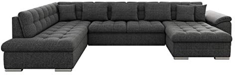 Mirjan24 Eckcouch Ecksofa Niko Bis, Design Sofa Couch mit Schlaffunktion und Bettkasten U-Sofa Farbauswahl Wohnlandschaft vom Hersteller (Ecksofa Rechts, Majorka 03)