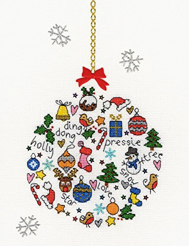 Bothy Threads Kreuzstich-Set Liebe Yule, 20x26cm, XKA15, Zählmuster