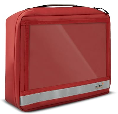 Pulox Medizinisches Ampullarium (leer) - Große, stabile Ampullentasche für Medikamente und Fläschchen - Für bis zu 62 Ampullen (35 x 25 x 10 cm)