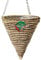 Garden Mile® Garden Hanging Flower Basket 12'' Cone Rope Plant Holder Outdoor Plant Pot Planter with Hanging Chain Wicker Flower Pot Basket Balcony Decoration