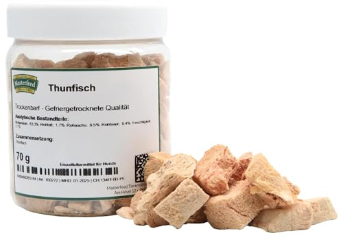 Masterfeed Trockenbarf Thunfisch, gefriergetrocknete Qualität, Barf Leckerli für Hunde, 100% natürliche Zutaten, 1 kg