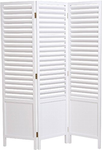 Casa Padrino Landhausstil Raumteiler Weiß 121 x 3 x H. 160 cm - Faltbarer Raumteiler im Landhausstil