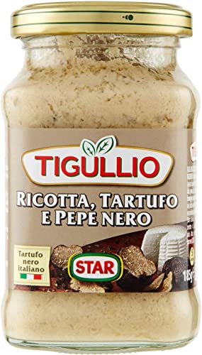3X Star Tigullio GranPesto Ricotta Tartufo Pepe Nero, Truffle and Black Pepper 190g Pesto Sauce