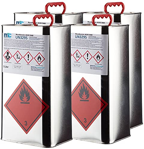 Medicalcorner24 Wundbenzin 40/65 Lösungsmittel Reinigungsmittel Leichtbenzin 4 x 5 Liter