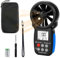 HoldPeak Anemometro Digitale Portatile HP-866B-WM, Con Display LCD Anemometro Professionale,Indicatore Barometro,Temperatura e Vento Freddo con Retroilluminazione e Max/Min