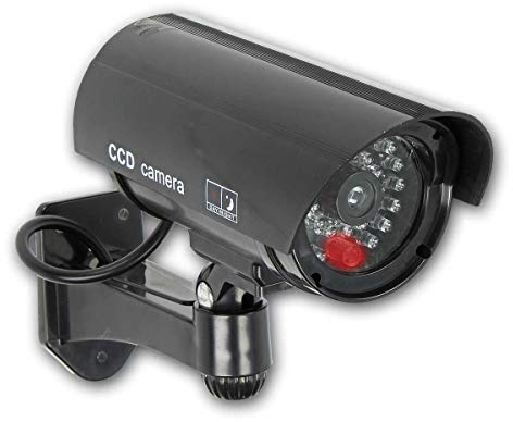 world-trading-net - CCTV Kamera-Attrappe, rote blinkende LED, schwarz