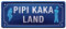 helges-shop PIPI Kaka Land - witziges Retro Deko Metallschild - Wanddeko oder Türdeko - Blechschild fürs Klo Bad Gäste WC - Toiletten Türschild - Toilettenschild mit lustigen Spruch - 28x12cm