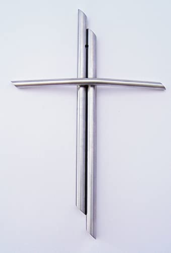 Haussegen - Wandkreuz aus Edelstahl ca. 19x 12.5cm