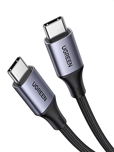 UGREEN Cable USB C Carga Rápida 240W, Tipo C PD3.1, Compatible con Macbook Air, HP, ASUS, iPhone 16/15 Plus Pro Max, Galaxy S24 Ultra, Pixel 9/8/7, etc. 2M