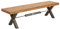Riess Ambiente Massive Sitzbank Thor 180cm Wild Eiche geölt im Industrial Design Bank Holzbank