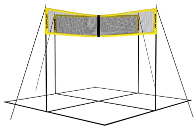 Sunflex® X-Net | Outdoor-Spiel für Strand + Wiese | vielseitiges stabiles Spiel ohne Limits für 4 Spieler | Badminton Volleyball Fußball | Inkl. Tasche