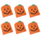 Fotrsta Halloween-Kürbisstuhl-Rückenabdeckung, Erntedank-Stuhlhussen Set mit 6 Stück, Halloween-Stuhl-Rückenabdeckung, Retro-Bauernhaus-Sitzschutz für Halloween, Erntedankfest