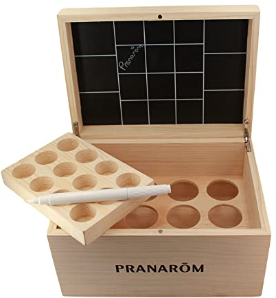 Pranarôm Aromathèque Rangement Huiles Essentielles Pour 18 Flacons d'Huiles Essentielles