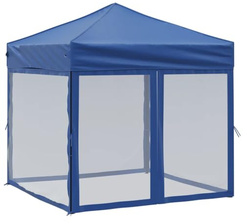 vidaXL Partyzelt Faltbar mit Seitenwänden Gartenzelt Festzelt Pavillon Zelt Gartenpavillon Gazebo Gartenlaube Bierzelt Faltzelt Camping Rot 2x2 m