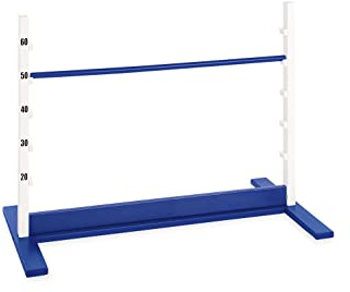 PINOLINO Hindernishürde Hoppe, Weiß/Blau, 1 Stück, Koordinationstraining – Ideal für Steckenpferd-Reiten, Ab 3 Jahren, Höhenverstellbar