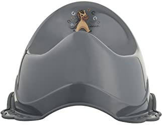 Sämann Töpfchen - Kinder Toilette mit rutschfestem Fuß - Ab 12 Monate - Töpfchen Set - Kinder Töpfchen - Potty training toilet - Töpfchen für Kinder in Pastellfarben - Mädchen und Junge grau