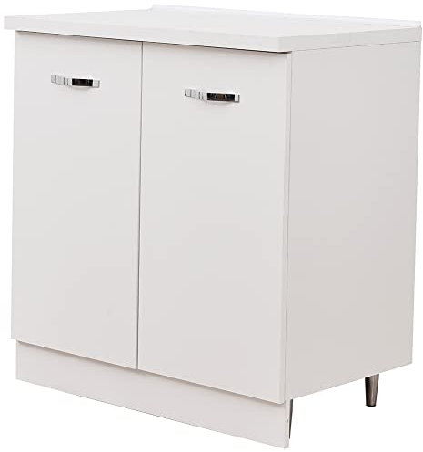 Shally Dogan Mobile Base per Cucina, Mobiletto con Struttura in Legno Robusta e Resistente (Doppia Anta)