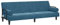 vidaXL Schlafsofa mit Armlehnen, Sofa mit verstellbaren Rückenlehnen, Couch für Wohnzimmer, Schlafcouch Bettsofa Sofabett, Blau Samt