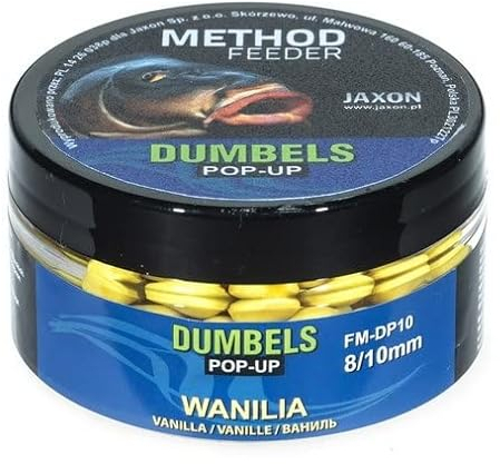 Jaxon Boilies POP-UP 10mm 30g für Method Feeder Methode Karpfenangeln Karpfenfischen Grundfutter (Vanille/FM-DP10)
