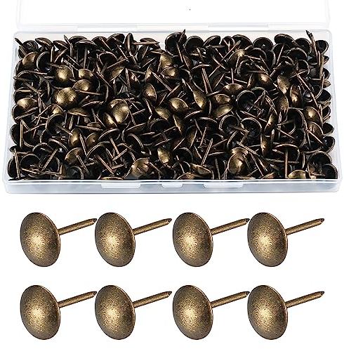 320 Pezzi Chiodini per Tappezzeria, Chiodi per Tappezzeria, Puntine per Mobili Decorativi Antichi, Perni per Pannelli a Pressione Perni per Sedie, Foto, Moquette, Disegno - 11x17 mm/Bronzo
