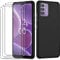 [4 in 1] Case Compatible with NOKIA G42 Cover with 3 Pack Tempered Glass Screen Protector for NOKIA G42, Slim Fit Soft TPU Shockproof Anti-Scratch Phone Case Cover - Clear