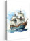 MuchoWow© Leinwand Bilder 60x90 cm Wanddeko Wohnzimmer Aesthetic Room Decor Deko Zimmer Wandbilder Modern Fotogeschenke Maritime - Schiff - Alt - Segel - Meer - Wasser - Natur - Maritim
