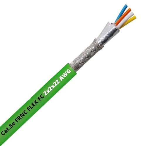 Lapp 10m Etherline PN Cat.5e FRNC Flex FC 2x2x22 AWG Typ B Lan Kabel | Profinet Netzwerkkabel für EtherCAT & Ethernet IP, UV-beständig, 7-drähtiges Verlegekabel, SF/UTP Schirmung, Meterware
