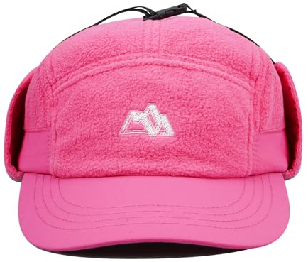 Clakllie Warm Winter Basecap Herren mit Ohrenklappen Unisex Earflap Cap Winddicht Fliegermütze Trappermütze Verstellbar Schirmmütze Thermal Uschanka Russen Mütze,Pink-DOTP3