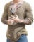Tricot Homme Tendance Col V Basic Pull Homme Regular Fit Couleur Unie Pullover Homme Printemps Automne Tricoté Tops Homme Mince Manches Longues Pullover Homme C-Khaki M