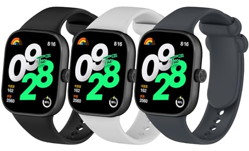 Xisair 3 Pulseras Compatibles con Xiaomi Redmi Watch 4 & Xiaomi Band 8 Pro Correa de Repuesto Xiaomi Smart Band 8 Pro & Redmi Watch 4 Reloj Inteligente Deportiva Pulsera de Silicona Señoras Hombres