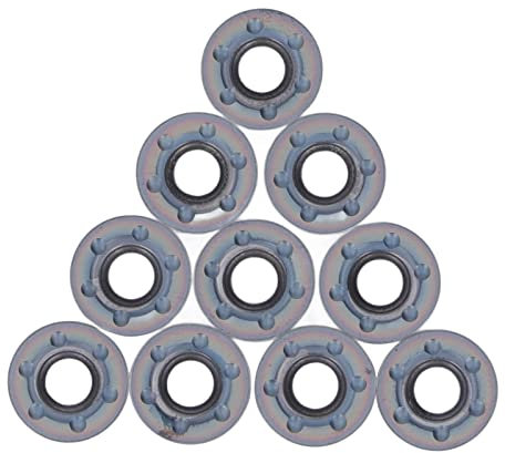 Runde Hartmetall-Einsätze, 10 Stück, Runde Hartmetall-Einsätze, Fräser, Messer, Wendeschneidplatten, Drehmaschinen-Hartmetallklinge für Edelstahl, Dreheinsätze