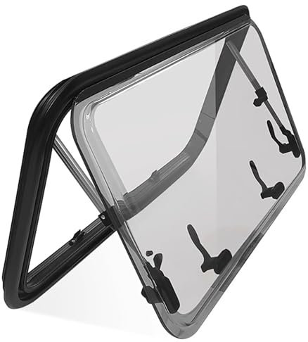 Wohnmobilfenster/ Ausstellfenster 350 500 700 800 900 1000 1100 1200 Mm Wohnmobil-Ersatzfenster/Anhängerfenster Mit Sichtschutz, Rollo Und Aluminiumrahmen, Herausschiebbares Van-Fenster Aus Acrylglas
