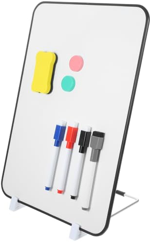 Tofficu Tafelmarker Löschbares Whiteboard Doppelseitig Magnetisch Für Die Schullehrtafel Ständer 3 Schreibstifte Zufällige Farbe