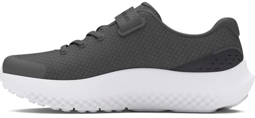 Under Armour Jungen Vorschule Surge 4 Klettverschluss, leichte und atmungsaktive Laufschuhe, gepolsterte Joggingschuhe für langen Komfort,Castlerock / Anthracite / Anthracite,28