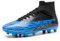 DREAM PAIRS Zapatillas de Fútbol Hombre Calzado de Fútbol para Hombre Botas de Fútbol Zapatos de Fútbol Tacos Fútbol Deporte,Size 39,Negro/Azul Real,SDSS2401M