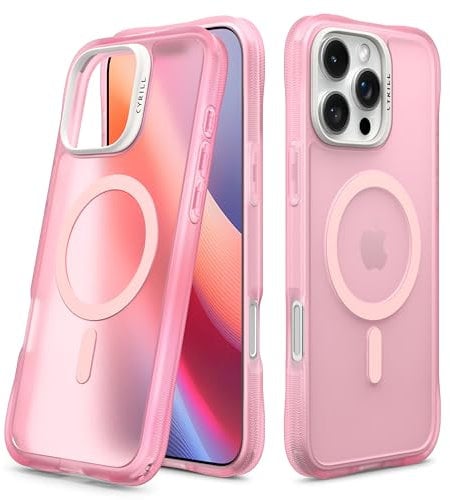 CYRILL by Spigen UltraSheer Mag Case Compatible with iPhone 16 Pro (2024) [Compatible with MagSafe] - Pink