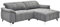 Vente-unique-Eckrelaxsofa elektrisch - Ecke rechts - Strukturstoff - Grau - CELTIMO
